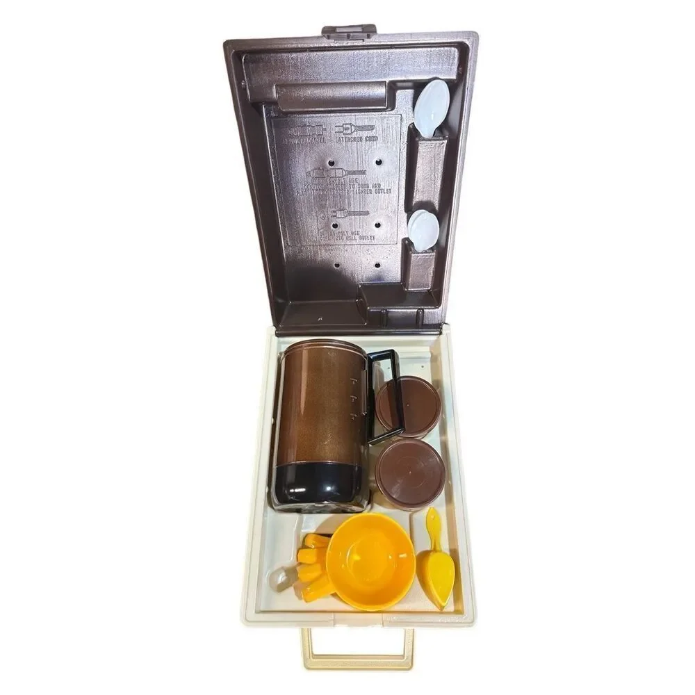 Vintage Mid Century Kar n Home Portable Coffee Maker Travel Kit Montgomery Ward
